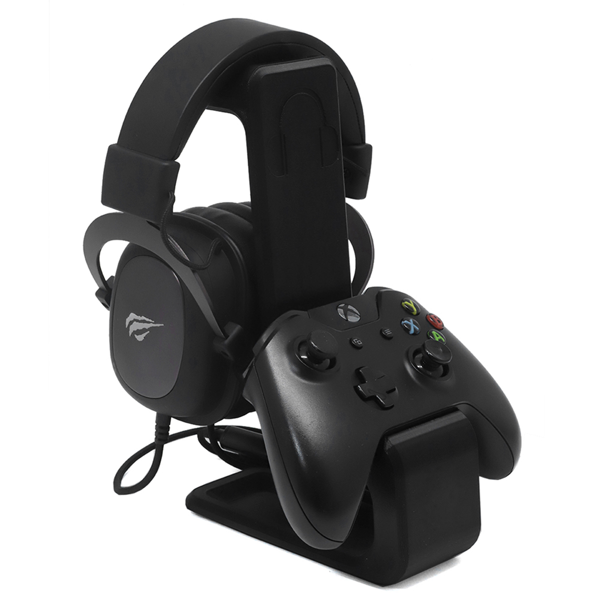 Suporte liso para um controle de xbox e fone de ouvido