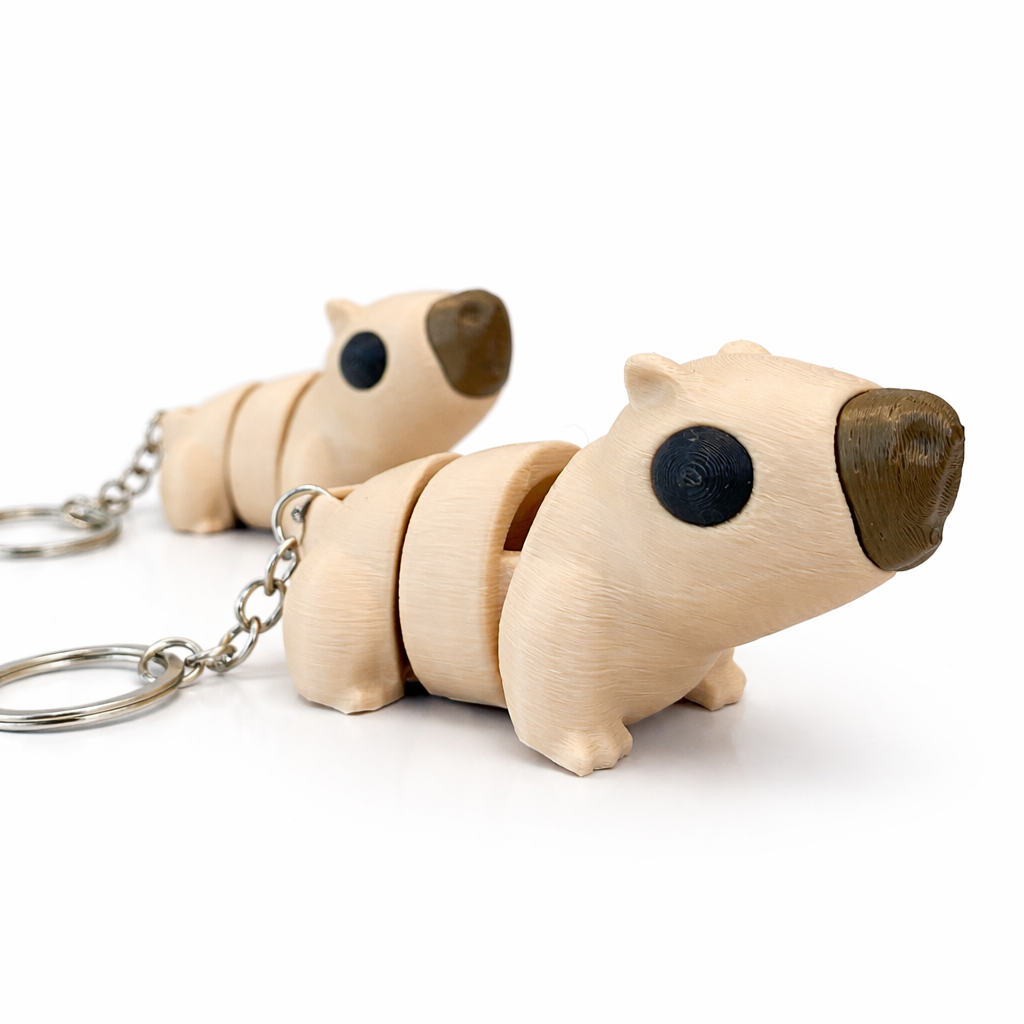 Chaveiro Capivara Fofo e Divertido – Presente Criativo Geek – Articulado