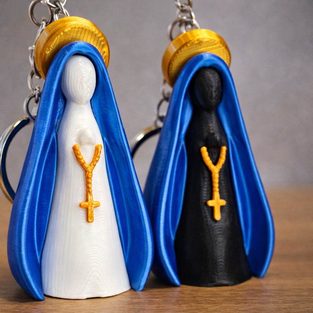 Chaveiro Virgem Maria / Nossa Senhora Aparecida Religioso de Fé