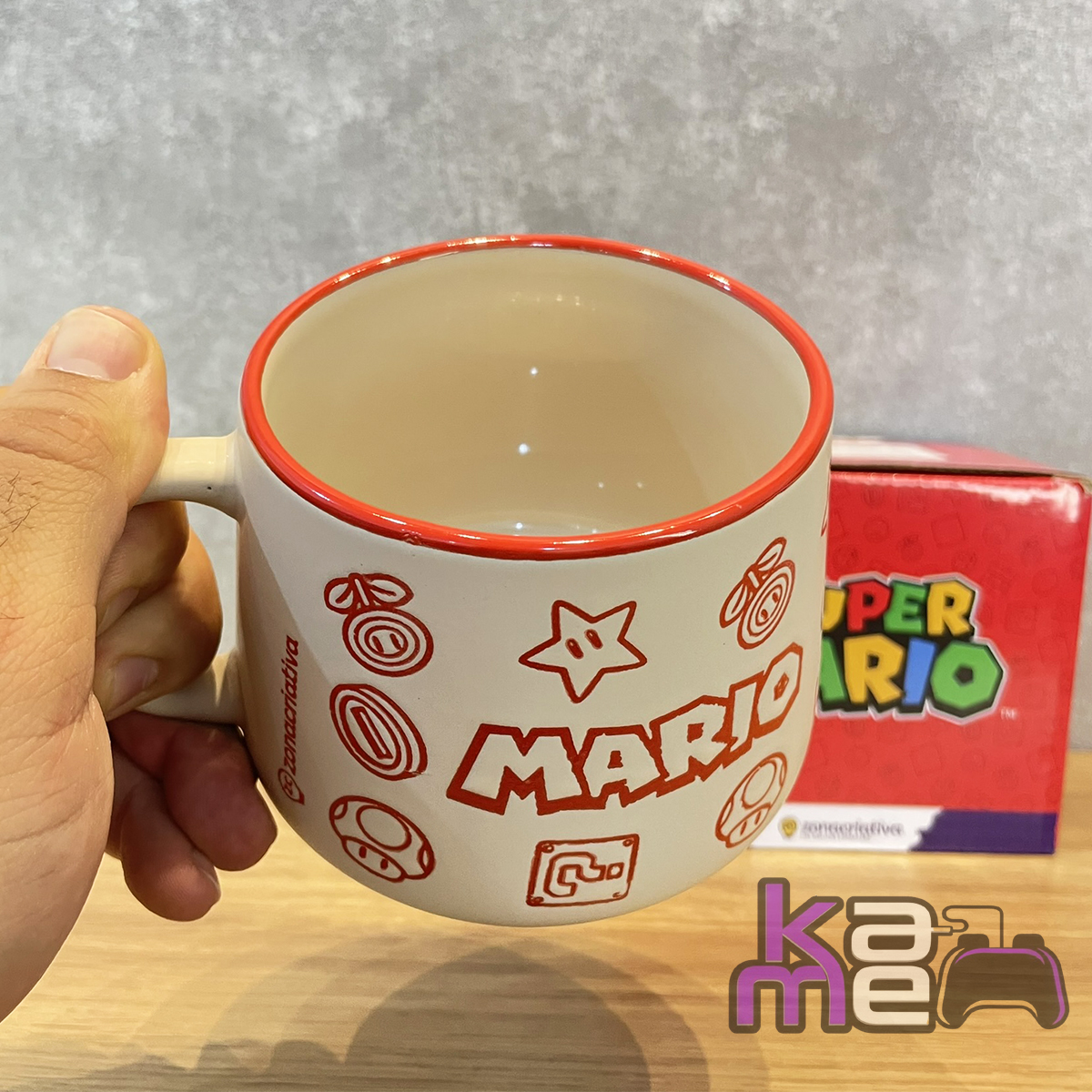 Caneca  Mario 500ml Cerâmica – Caneca Moma – Geek Gamer Clássica Premium
