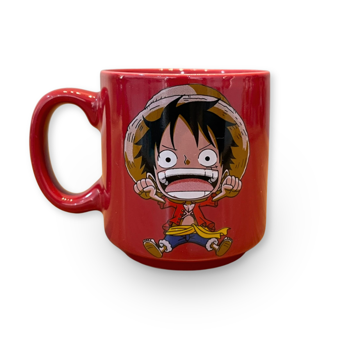 Caneca One Piece Luffy 100ml Vermelha – Cerâmica Geek – Tina