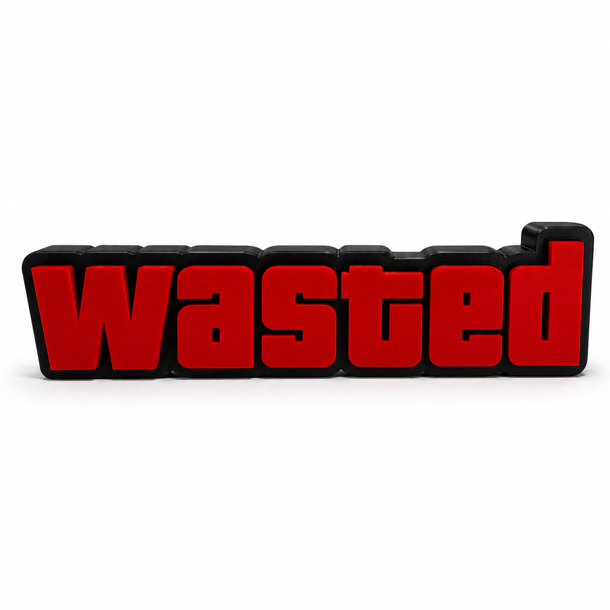 Placa Decorativa WASTED Gamer – Decoração de Bancada GTA