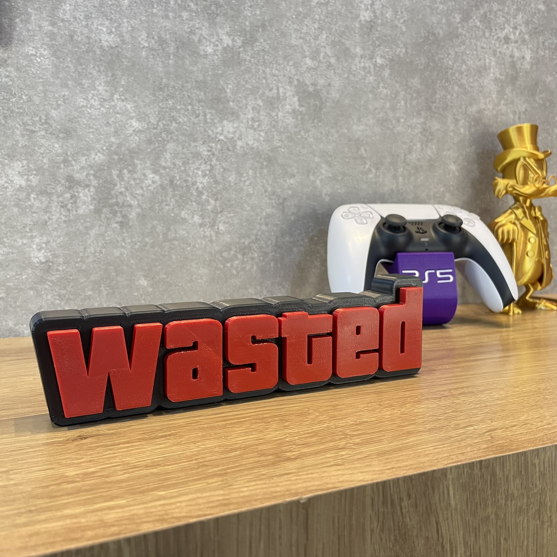 Placa Decorativa WASTED Gamer – Decoração de Bancada GTA - Imagem 6