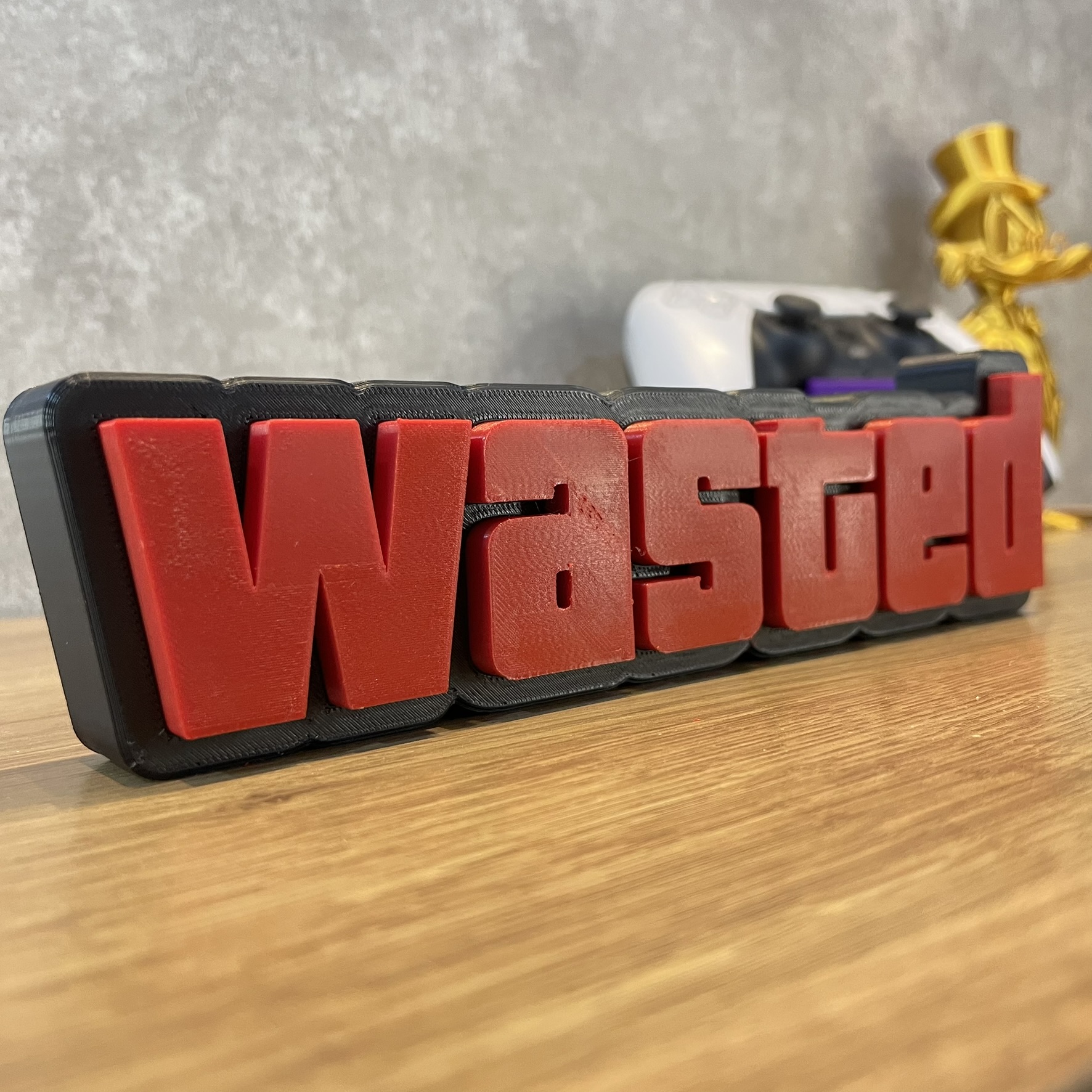 Placa Decorativa WASTED Gamer – Decoração de Bancada GTA - Imagem 7