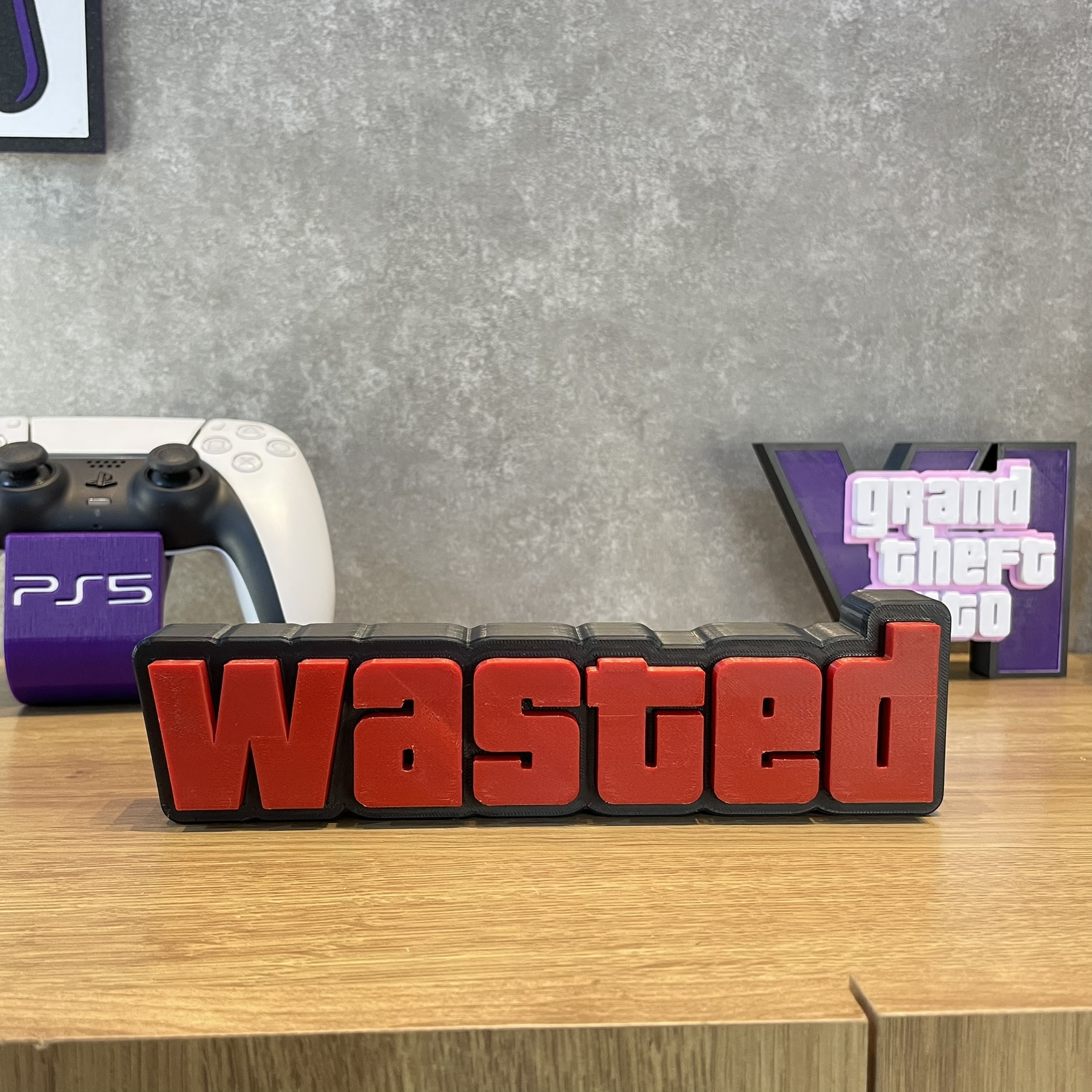 Placa Decorativa WASTED Gamer – Decoração de Bancada GTA - Imagem 9